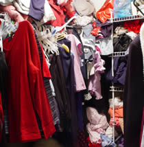 Messy wardrobe